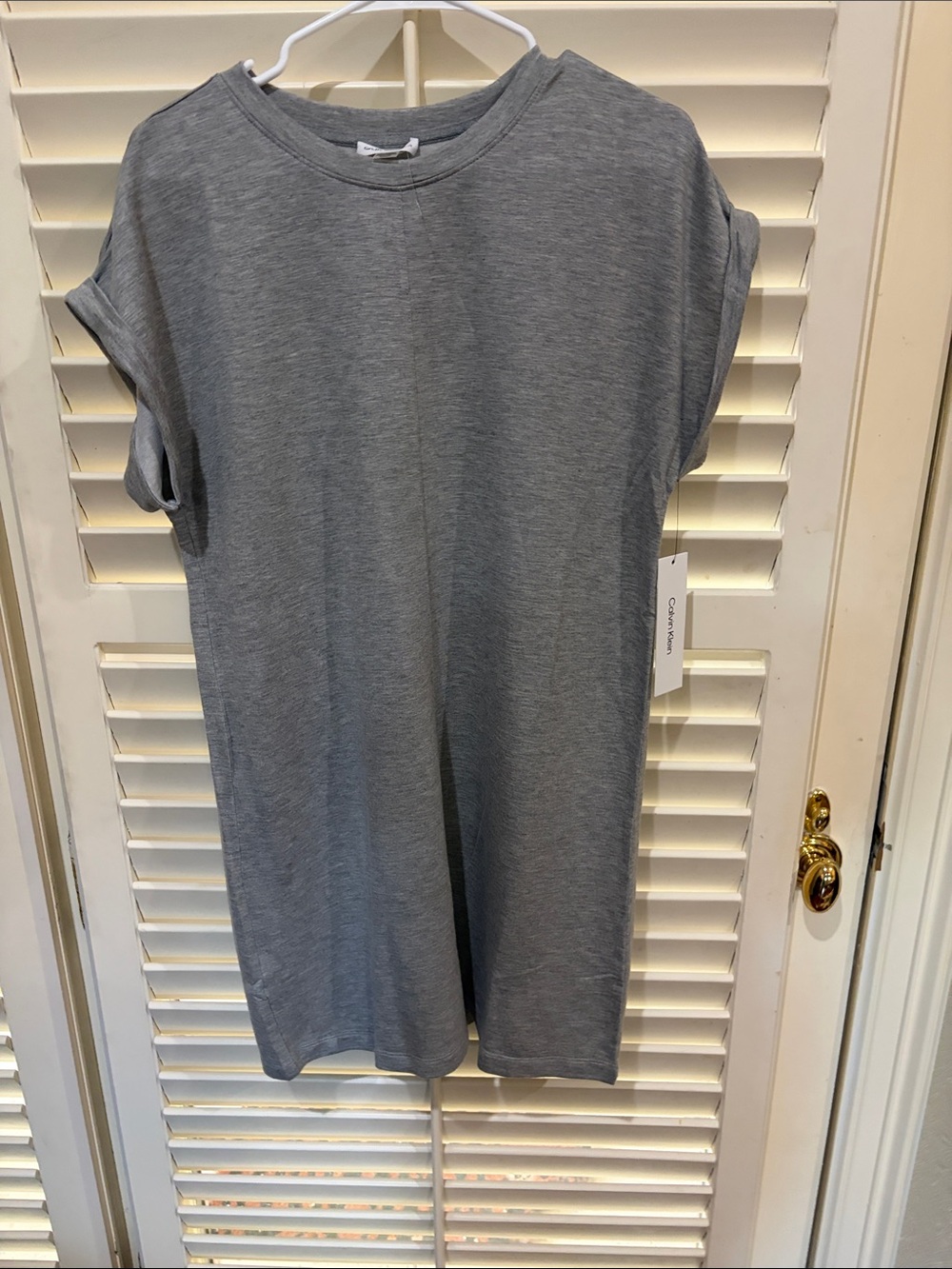 Calvin Klein Gray Crewneck Dress. Size small